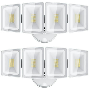 USTELLAR 100W LED Flood Light Outdoor, 10000LM 5000K Super Bright Flood Lights Outdoor, Exterior Security Light, Switch Controlled Flood Light Hardwired For Eave, Backyard 2 Packs