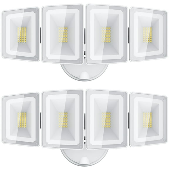 USTELLAR 100W LED Flood Light Outdoor, 10000LM 5000K Super Bright Flood Lights Outdoor, Exterior Security Light, Switch Controlled Flood Light Hardwired For Eave, Backyard 2 Packs