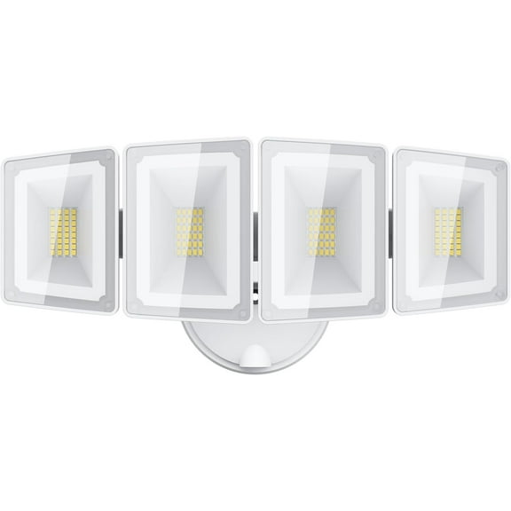 USTELLAR 100W Motion Sensor Light Outdoor with IR Remote Control, 10000LM Super Bright LED Flood Light Outdoor Security Light, 5000K White Motion Sensor Light For Yard Eave 1 Pack