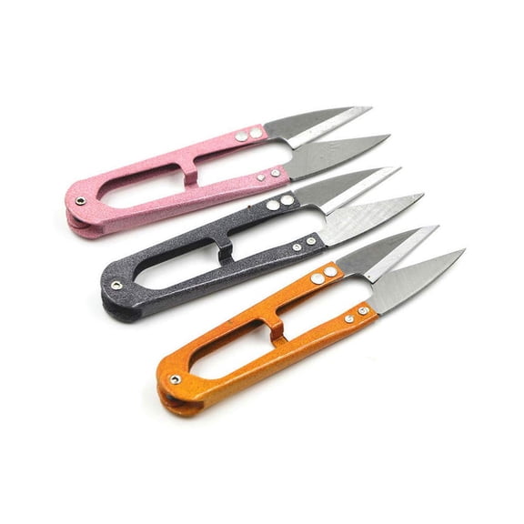 USTOP 3 pack 4.1 inch Sewing Scissors Yarn Thread Cutter Small Snips Trimming Nipper - Great for Detailed Embroidery, Cross Stitch & Crafting Stitch, Mini DIY Supplies.