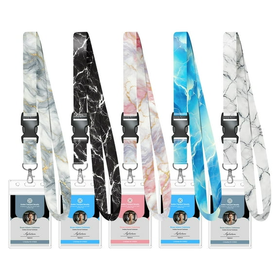USTOP 5 Pack Cruise Lanyards, Waterproof Ship Card Holders on Retractable with Metal J-Hook for Men Women, Cruise Ship Essentials Accessories for Family Travel.
