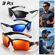 USTOP Polarized Sports Sunglasses for Men - UV Protection Half Frame Sun Glasses for Running Fishing