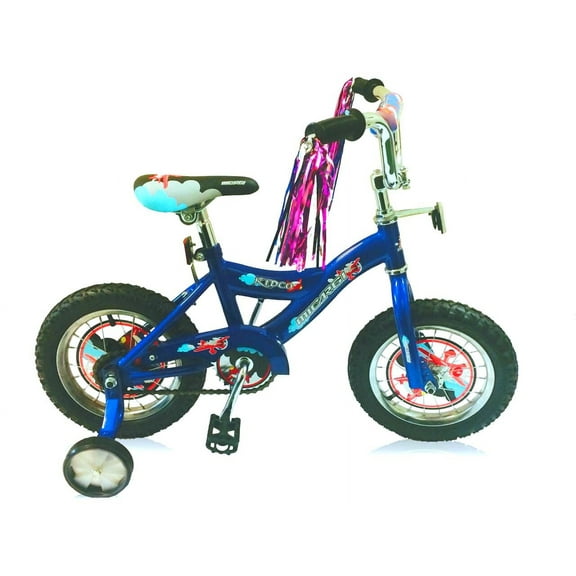 USToyOutlet 12" BMX S-Type Frame Bicycle Coaster Brake One Piece Crank Chrome Rims Black Tire Kid's Bike - Blue