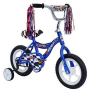 USToyOutlet 12" Kid's Beginner Bicycle for 2-4 Years Old Boys' and Girls' Bike Foam Tire for Indoor Use No Brake - Blue