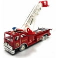 thumbnail image 1 of USToyOutlet Heroes To The Rescue Fire Engine Truck with Extending Ladder & Lights & Siren Sounds Bump & Go Action - Red, 1 of 7