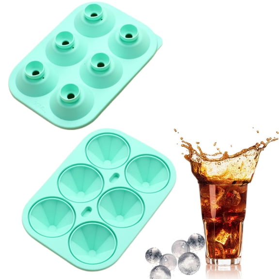 USUERY 6 Cavity Ice Cube Tray Easy Release Large Form For Chilled Juice And Fun Ice Shapes Home