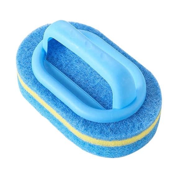 USUERY All Purpose Shower Sponge Scrub Brush With Handle Handled Bathtub Scrubber For Bathroom Kitchen Tiles Toilets Range Hoods Pool Steps Home