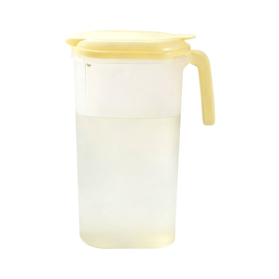 USUERY BPA Free Oval Pitcher With Flip Top Spout Freezer And Dishwasher Safe Fridge Door Jug With Lid Home