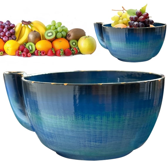 USUERY Berry Washing Bowl with Drain Holes 3D Printed 360 Cleaning Colander Automatic Quick Kitchen Rinse Washer for Berries Vegetables