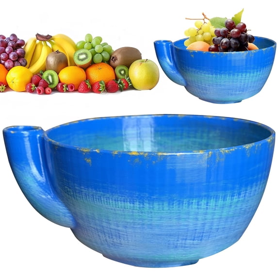 USUERY Berry Washing Bowl with Drain Holes 3D Printed 360 Cleaning Colander Automatic Quick Kitchen Rinse Washer for Berries Vegetables
