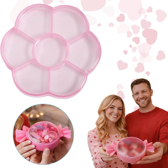 USUERY Candy Shaped Fillable Valentine Candy Jar Container For Sugar Cookie Valentines Day Gift