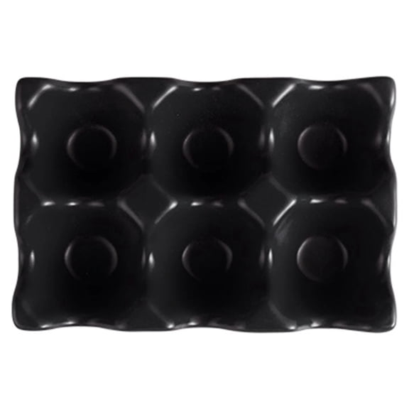 USUERY Ceramic Egg Holder Chicken Egg Tray Storage Organizer for Refrigerator Countertop Display