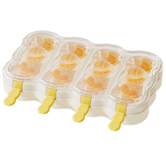 USUERY Compartments Ice Pop Maker With Removable Stick For Easy Release Home Kitchen Freezer