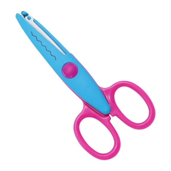 USUERY Decorative Edge Craft Scissors Pattern Shears With Wavy Scalloped Plastic Paper Cutting Tool for Scrapbooking DIY Art