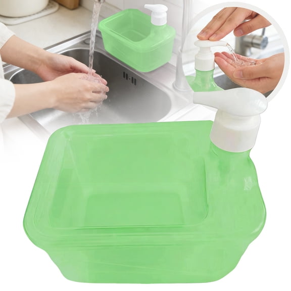 USUERY Dish Washing Soap Dispenser Bowl Counter Soap Dispenser for Kitchen Sink Dishwashing Liquid Container