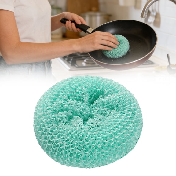USUERY Dishwasher Safe Fiber Dish Scrubbers For Dishes Pot Round Scrubber Scouring Pad Strong Detergency For Kitchen Home
