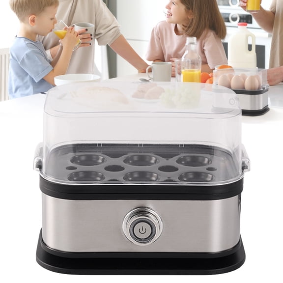 USUERY Electric Egg Cooker for Soft Medium or Hard Boiled Eggs with Steamer Even Steam Distribution Safe