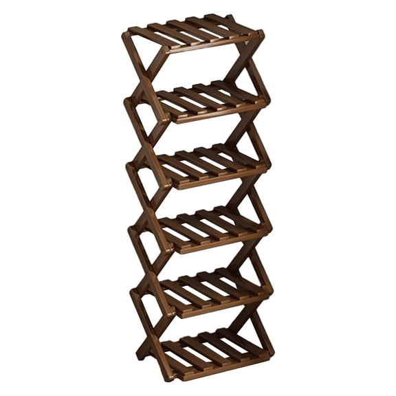 USUERY Foldable Corner Shoe Storage Rack No Assembly Space Saving Organizer Narrow Shelf For Entryway Closet Dorm Home