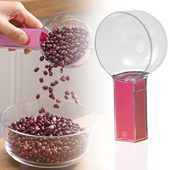 USUERY Food Grade Flour Shovel Measuring Spoon for Restaurant Baking Feeding Kitchen Rice Scoop with Sealing Clamp