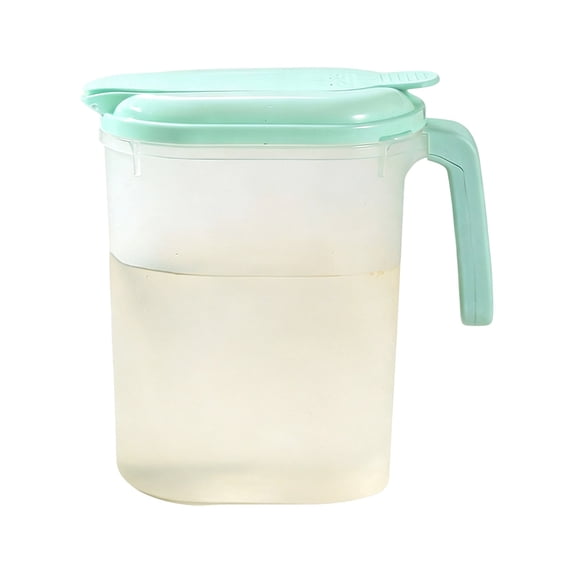 USUERY Fridge Door Jug With Lid Oval Pitcher BPA Free Flip Top Spout Freezer And Dishwasher Safe For Home