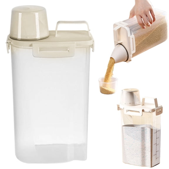 USUERY Household Laundry Storage Bucket Large and Small Sizes Plastic with Lid and Handle Ring