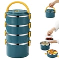 thumbnail image 1 of USUERY Insulated Rice Bucket Lunch Box with Lid Stainless Steel Thermal Container for Adult Worker Meal, 1 of 8