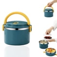 thumbnail image 1 of USUERY Insulated Rice Bucket Lunch Box with Lid Stainless Steel Thermal Container for Adult Worker Meal, 1 of 9
