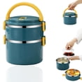 thumbnail image 1 of USUERY Insulated Rice Bucket Lunch Box with Lid Stainless Steel Thermal Container for Adult Worker Meal, 1 of 9