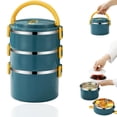 thumbnail image 1 of USUERY Insulated Rice Bucket Lunch Box with Lid Stainless Steel Thermal Container for Adult Worker Meal, 1 of 7