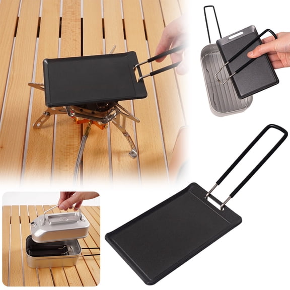 USUERY Lightweight Outdoor Frying Pan Non Stick Portable Foldable Perfect For Camping Rice Cooking Must Have