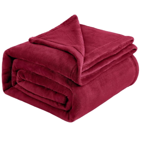 USUERY Lightweight Plush Flannel Blanket Warm Fuzzy Soft Blanket Anti Static Microfiber Throw For Sofa Bed