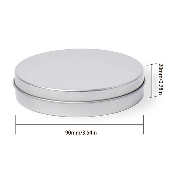 USUERY Metal Round Tin Can With Lid, Small Storage Container Box, For DIY Crafts Food Candle Storage