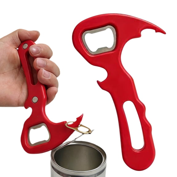 USUERY Multi Function Hook Shaped Can and Bottle Opener Labor Saving Pull Tab Beer Cap Easy Opening Gadget