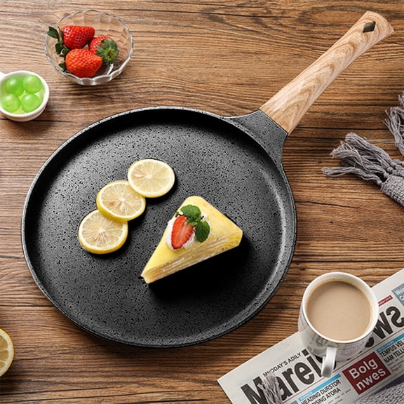 USUERY Non Stick Frying Pan Pizza Crepe Pancake Egg Roll Tortilla Skillet Home Cooking Pan