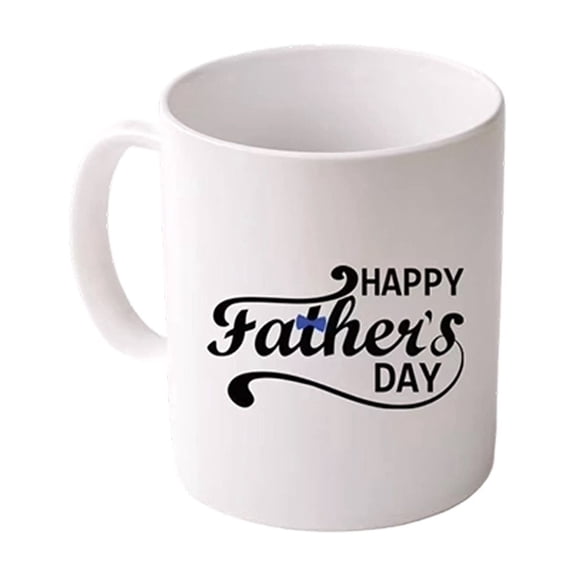 USUERY Personalized Father's Day Coffee Mug Free Reusable Cup Cute Dad Themed Print For Daily Use Holiday Gifting Home
