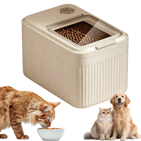 USUERY Pet Food Storage Container With Lid Airtight Dog Food Bin Fresh Keeping Canister For Dry Kibble Rice Grain Home Use