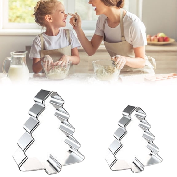 USUERY Piece Christmas Tree Cookie Cutter Set with Recipe Booklet Perfect for Christmas Decoration DIY Baking Home Kitchen Tool