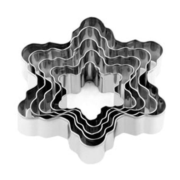 USUERY Set Of Stainless Steel Christmas Snowflake Cookie Cutters For Holiday Baking Home