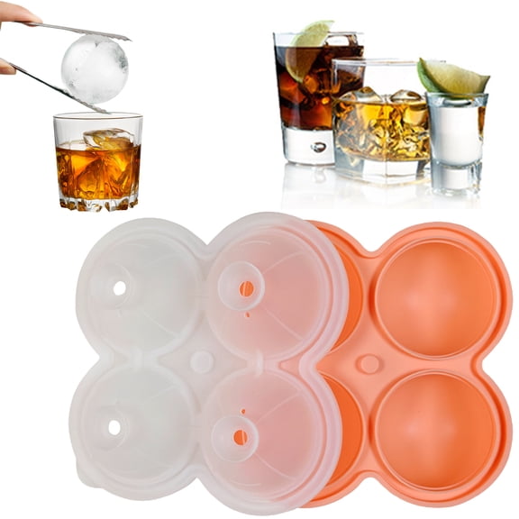 USUERY Silicone Ice Sphere Tray Reusable Non Stick Round Mold for Beer Coffee Water Juice Drink Home Kitchen Fridge Freezer