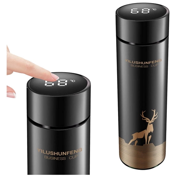 USUERY Smart Insulated Water Bottle, Temperature Display Flask, Vacuum Coffee Cup With Digital Thermometer