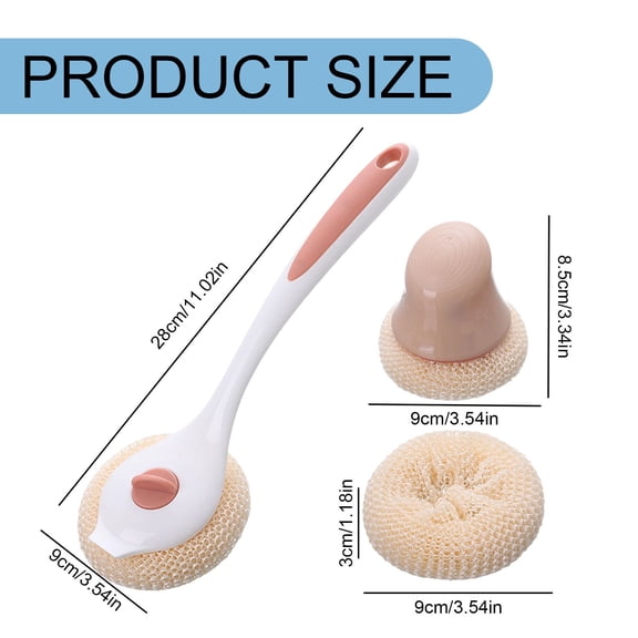 USUERY Soft Hand Strap Kitchen Scrub Brush Silicone Pot Dish Scrubber Non Stick Cookware Cleaning Brush For RV Daily Kitchen Use Home