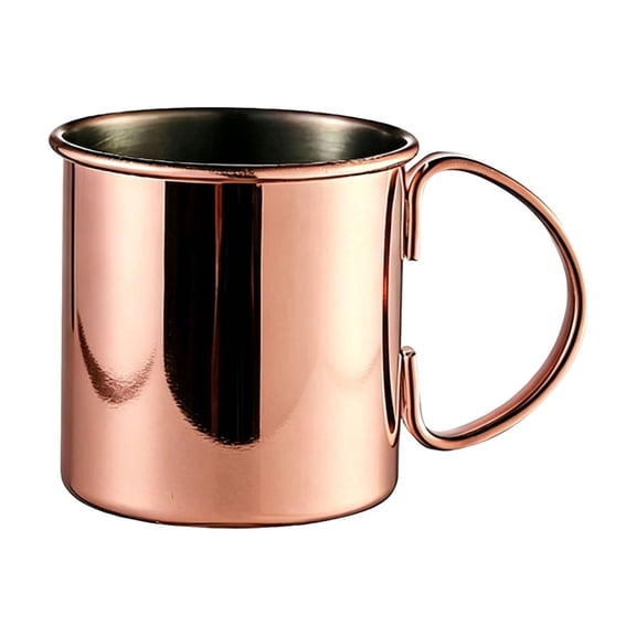 USUERY Stainless Steel Copper Plated Smooth Mug For Coffee Tea Beverages Polished Finish Home Kitchen