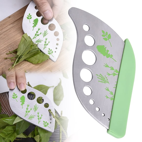 USUERY Stainless Steel Herb Stripper With Hole Sizes For Collard Greens Kale And Kitchen Herbs Peeling Tool