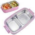 thumbnail image 1 of USUERY Stainless Steel Leak Proof Meal Box With Compartments For Work Picnic Portable Lunch Container, 1 of 5
