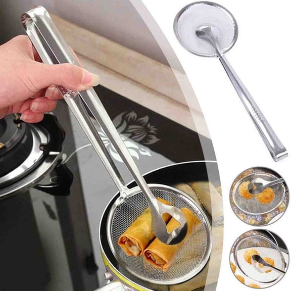USUERY Stainless Steel Oil Frying Clamp Filter Slotted Spoon For Vegetables Snacks Strainer Kitchen Gadget Tool Home Use
