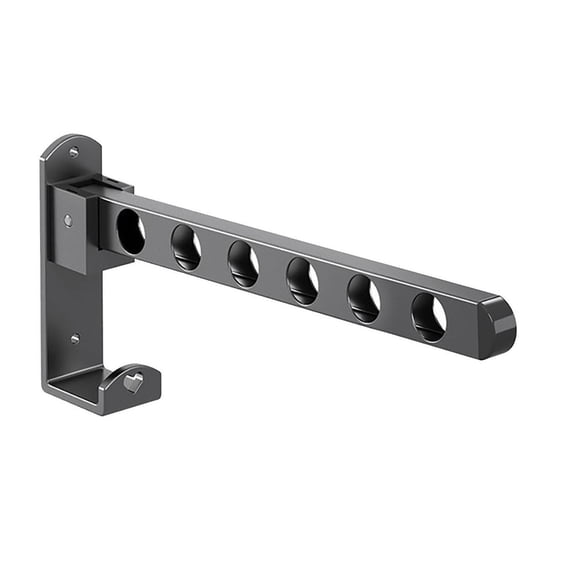 USUERY Wall Mounted Retractable Clothes Hanger With Foldable Pole No Punching For Bathroom And Balcony Clothes Hanger Home