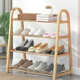 USUPDD Shoe Organizer for Closet (Gold), Shoe Shelf Shoe Rack Shoe