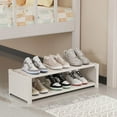 USUPDD Shoe Shelf (White), Shoe Rack Dormitory Shoe Rack Easy Storage