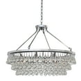 thumbnail image 1 of USUT Celeste 10-light Glass and Crystal Chandelier - 32in Diameter - Chrome, 1 of 3