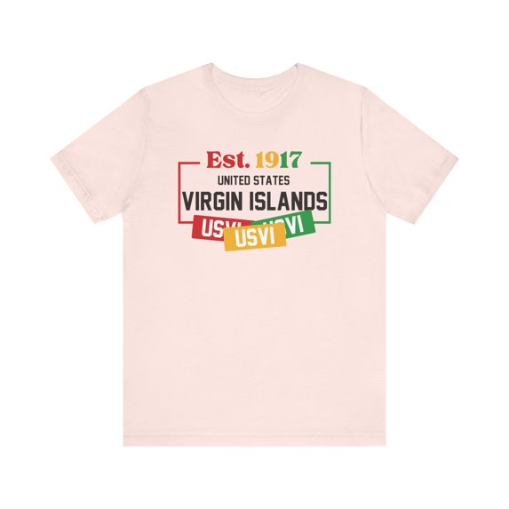 USVI T-Shirt Est. 1917 | Virgin Islands Unisex Tee | St. Thomas St. Croix St. John Souvenir Shirt | VI History Gift